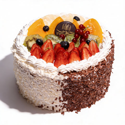 Forêt Cake Half Noire Half Blanche